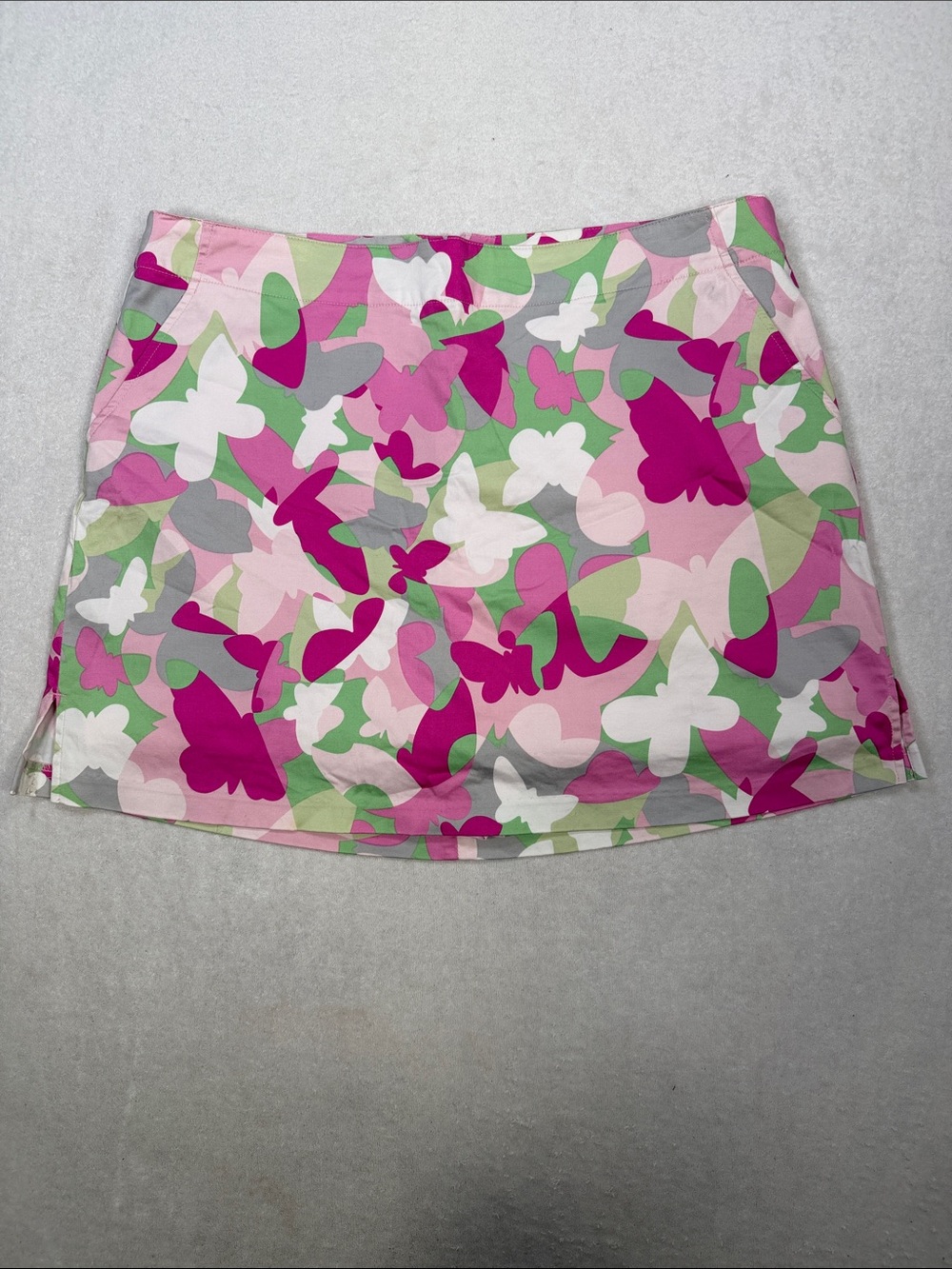 Lady Hagen Pink & Green Butterfly Camo Print Golf Skort